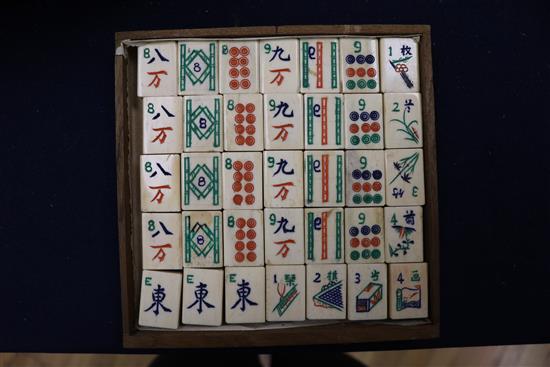 A Mah jong set